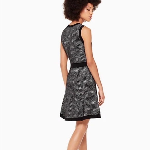 Kate Spade Houndstooth Plaid Sweater Dress Size Small - Picture 2 of 12